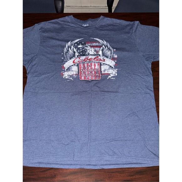 Cabela’s Navy Eagle Graphic Short Sleeve Tee Size 2XL - Picture 1 of 6
